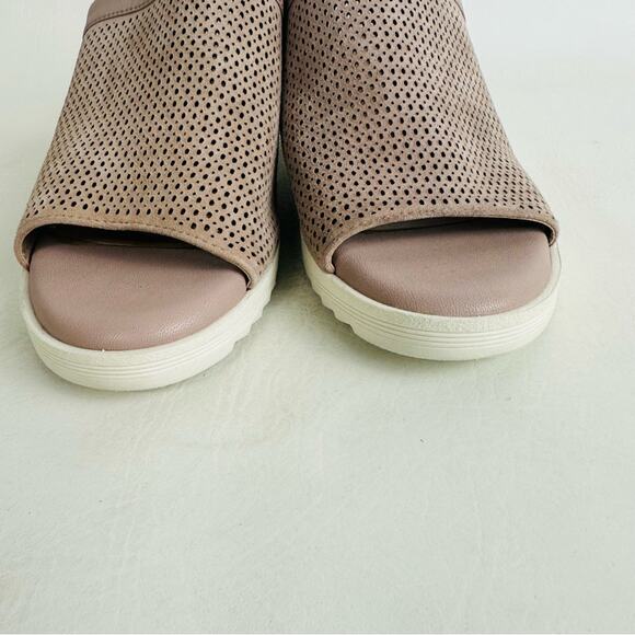 Evolve by Easy Spirit Womens Zooey Leather Wedge Heels Slide Sandal Pink Size 7M - Picture 3 of 11